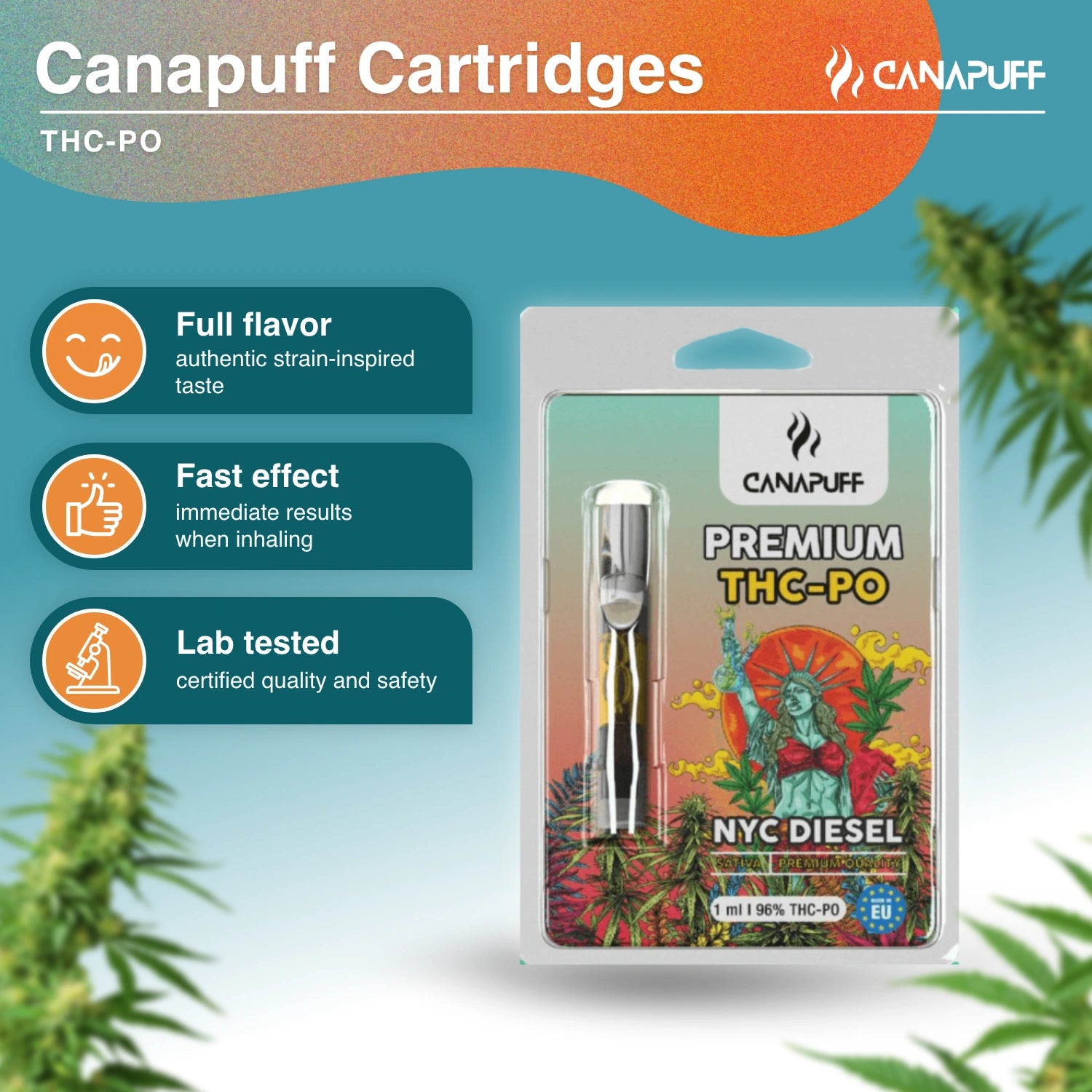 NYC Diesel - THC-PO 96% - cartridge - CanaPuff