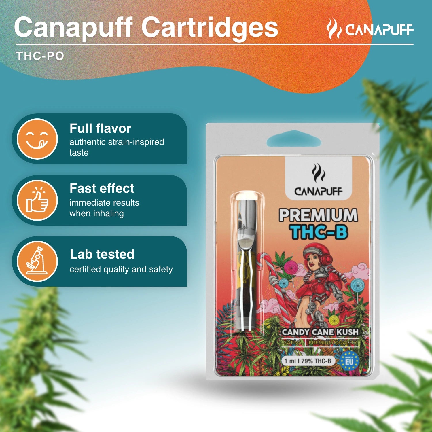 Candy Cane Kush - THC-B 79% - cartridge - CanaPuff