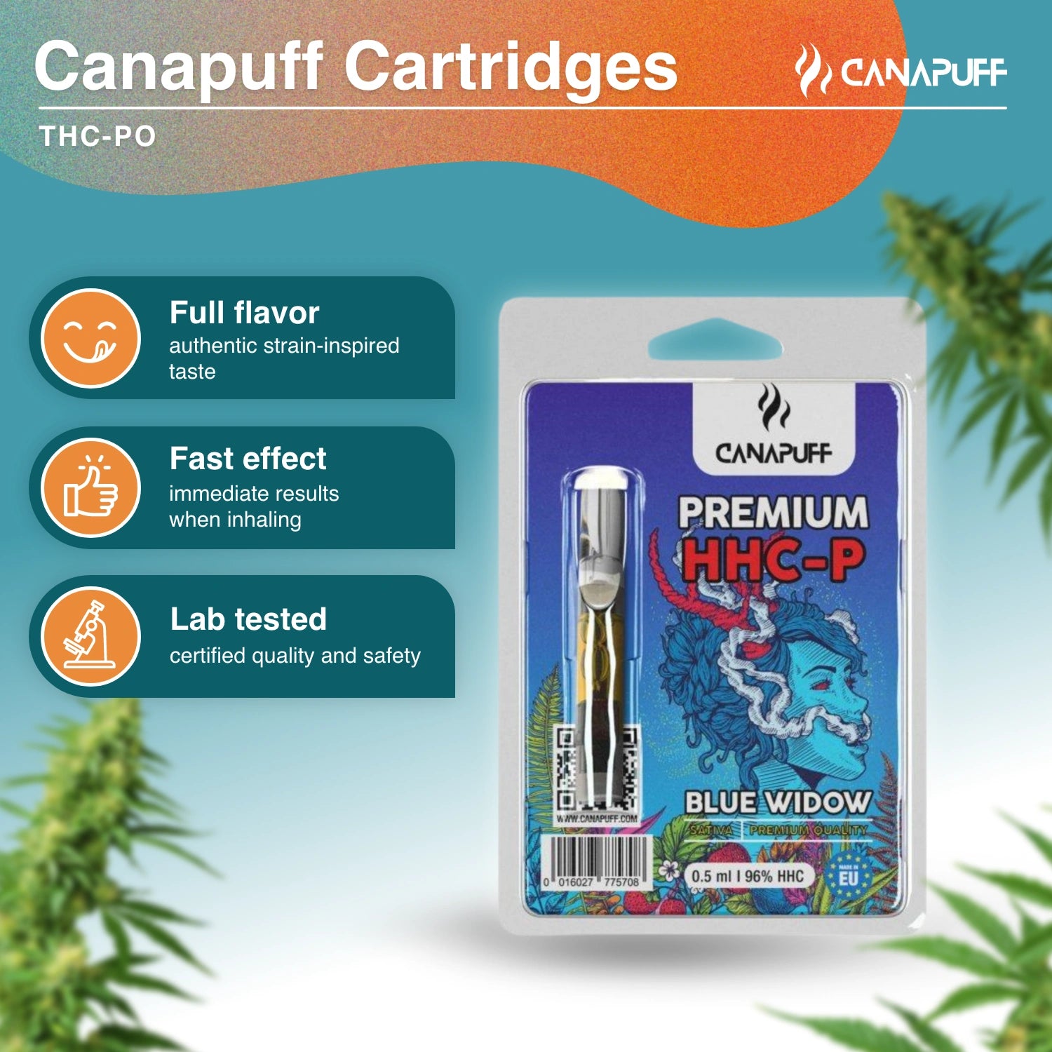 BLUE WIDOW - HHC-P 96% - cartridge - CanaPuff