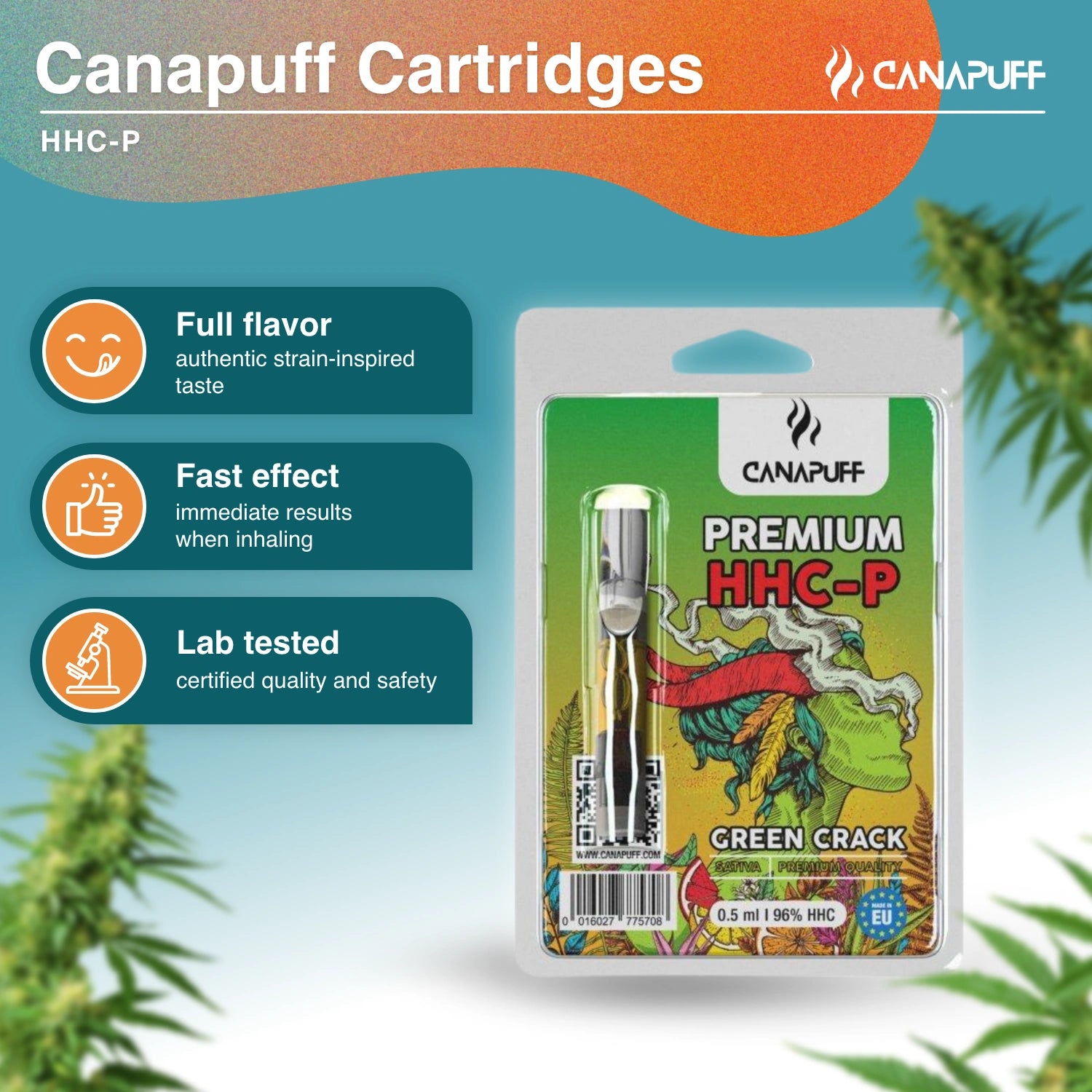 GREEN CRACK - HHC-P 96% - cartridge - CanaPuff