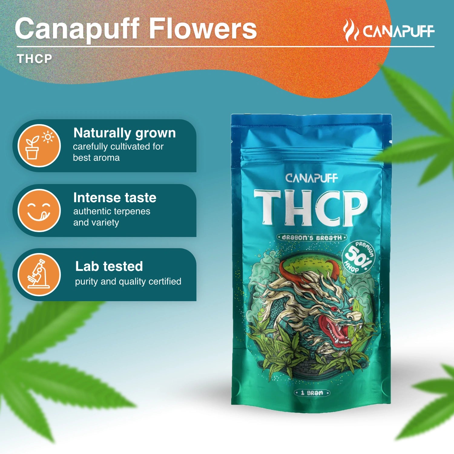 DRAGON'S BREATH 50% - Flores THCp - Canapuff