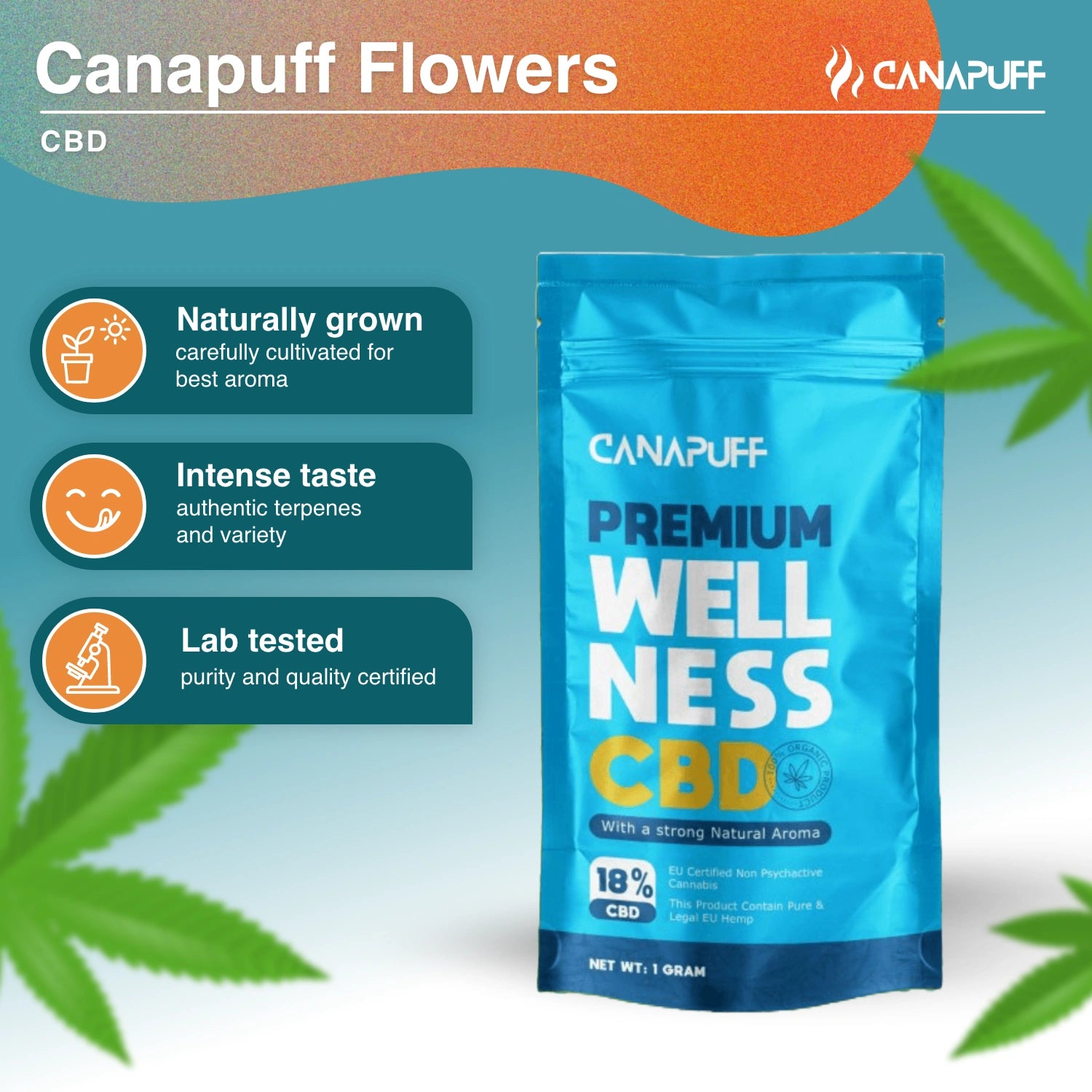 Wellness 18% - Flores de CBD - Canapuff