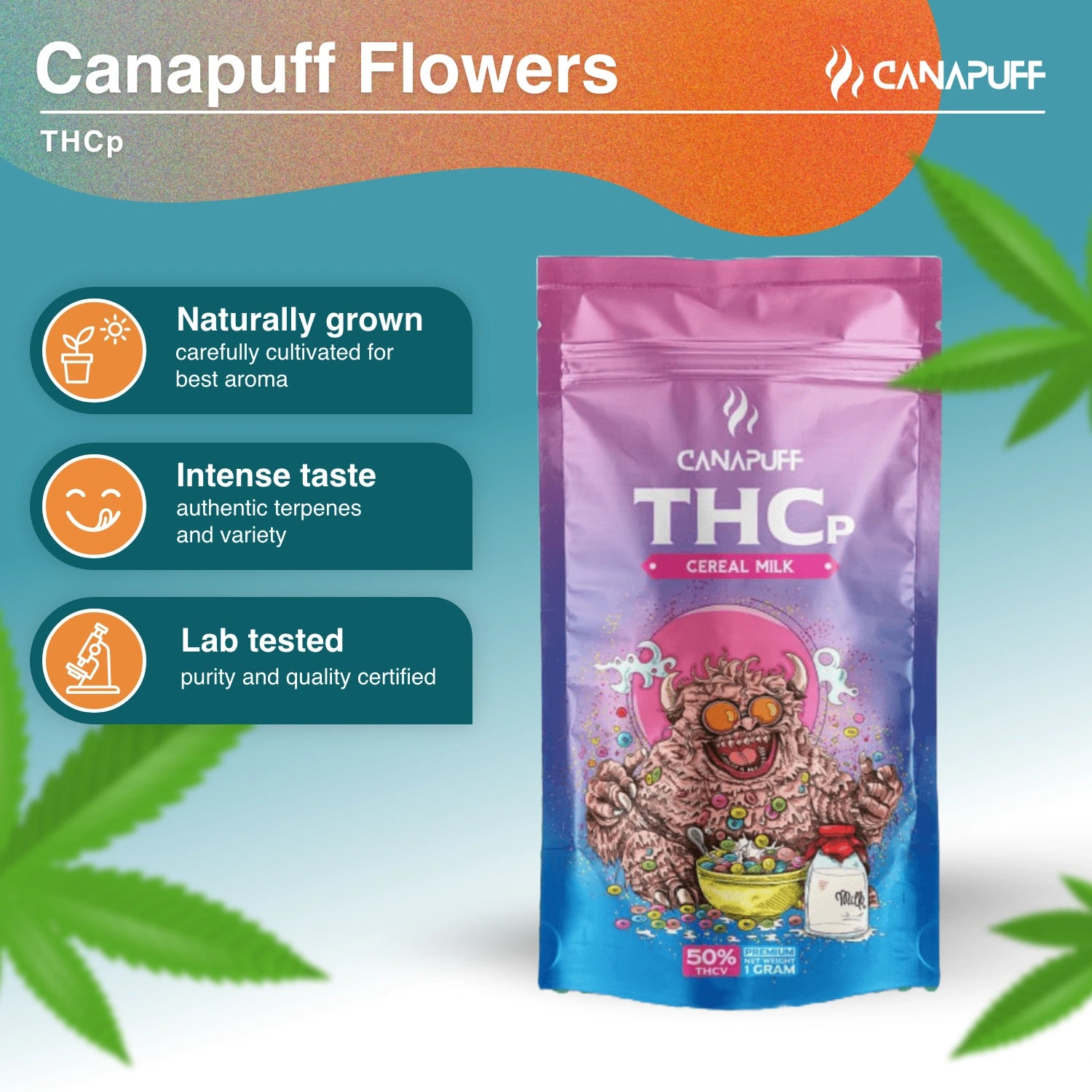 CEREAL MILK 50% - Flores THCp - CanaPuff