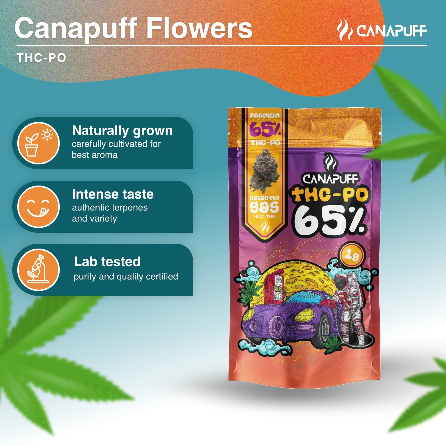 Galactic Gas 65% - Flores THC-PO - Canapuff