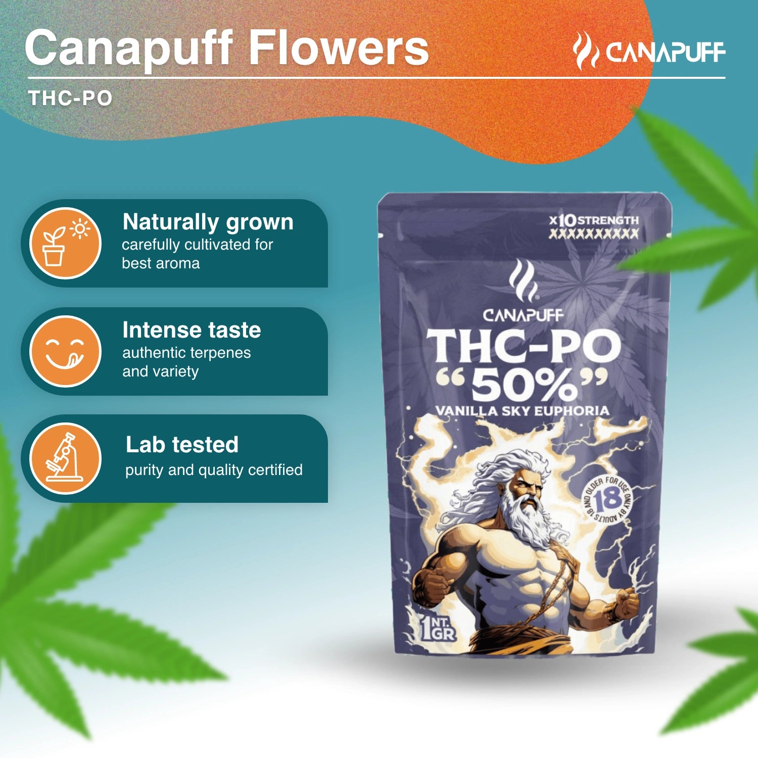 Vanilla Sky Euphoria 50% - THC-PO Flores - Canapuff