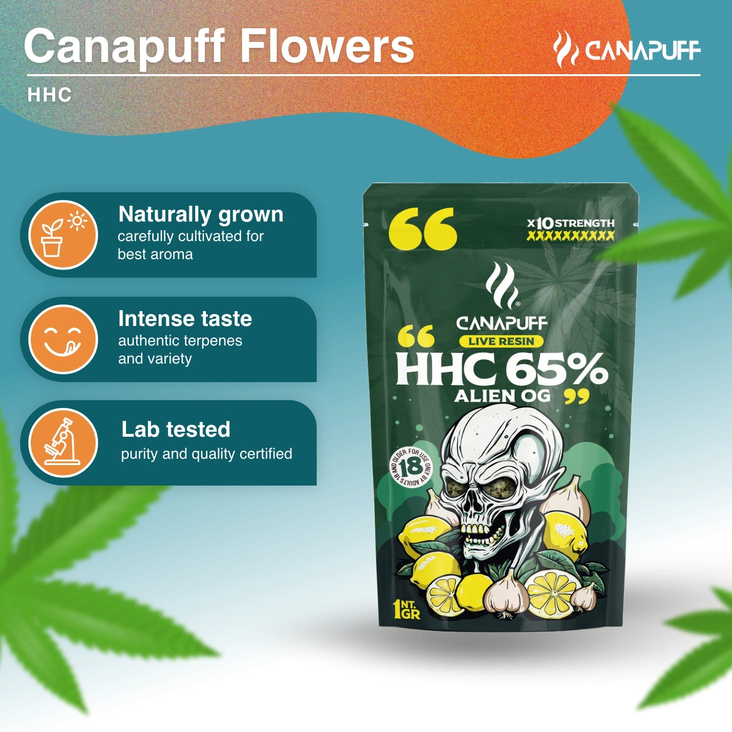 HHC Flores Alien OG 65% - HHC Flores - CanaPuff