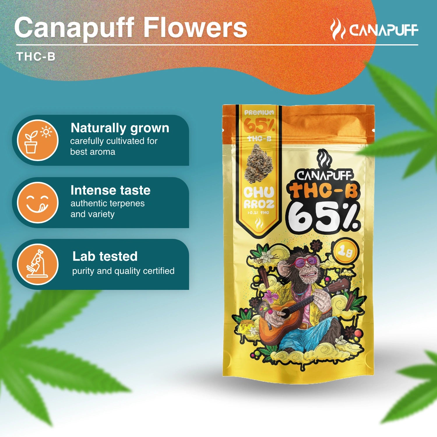 Churroz 65% - Flores THC-B - Canapuff