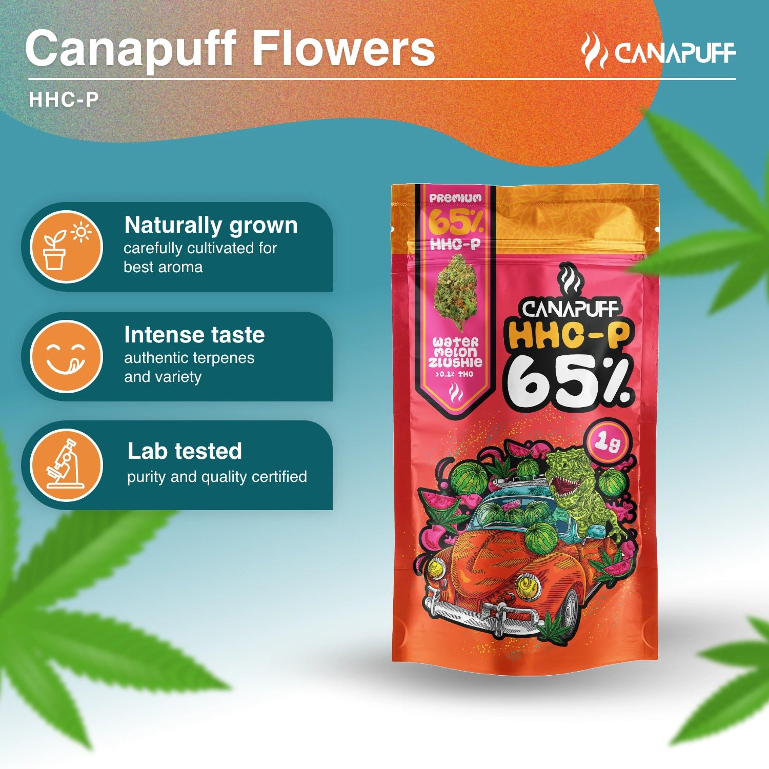 WATERMELON ZLUSHIE 65% - Flores HHC-P - CanaPuff