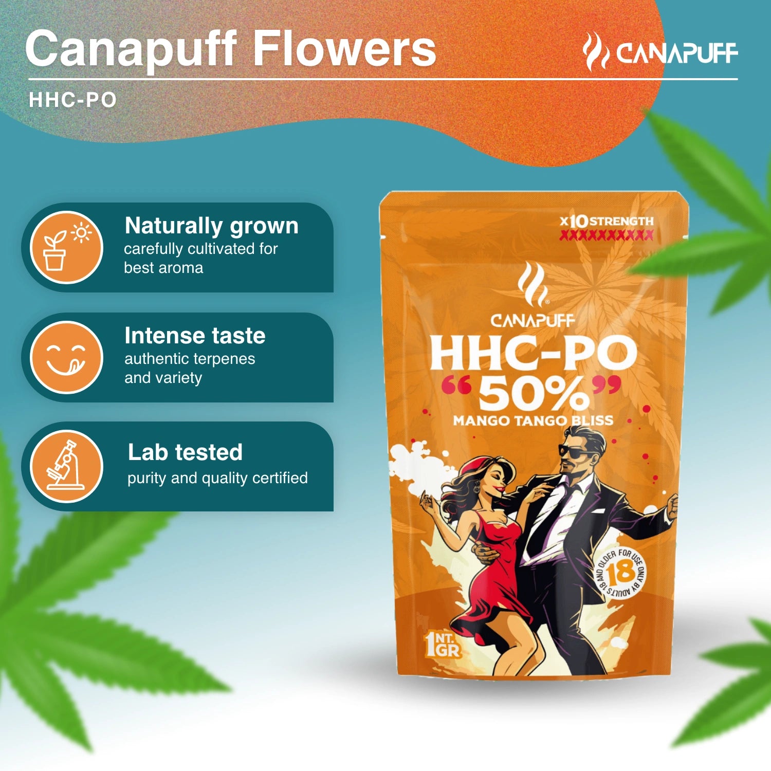 Mango Tango Bliss 50% - Flores HHCPO - CanaPuff