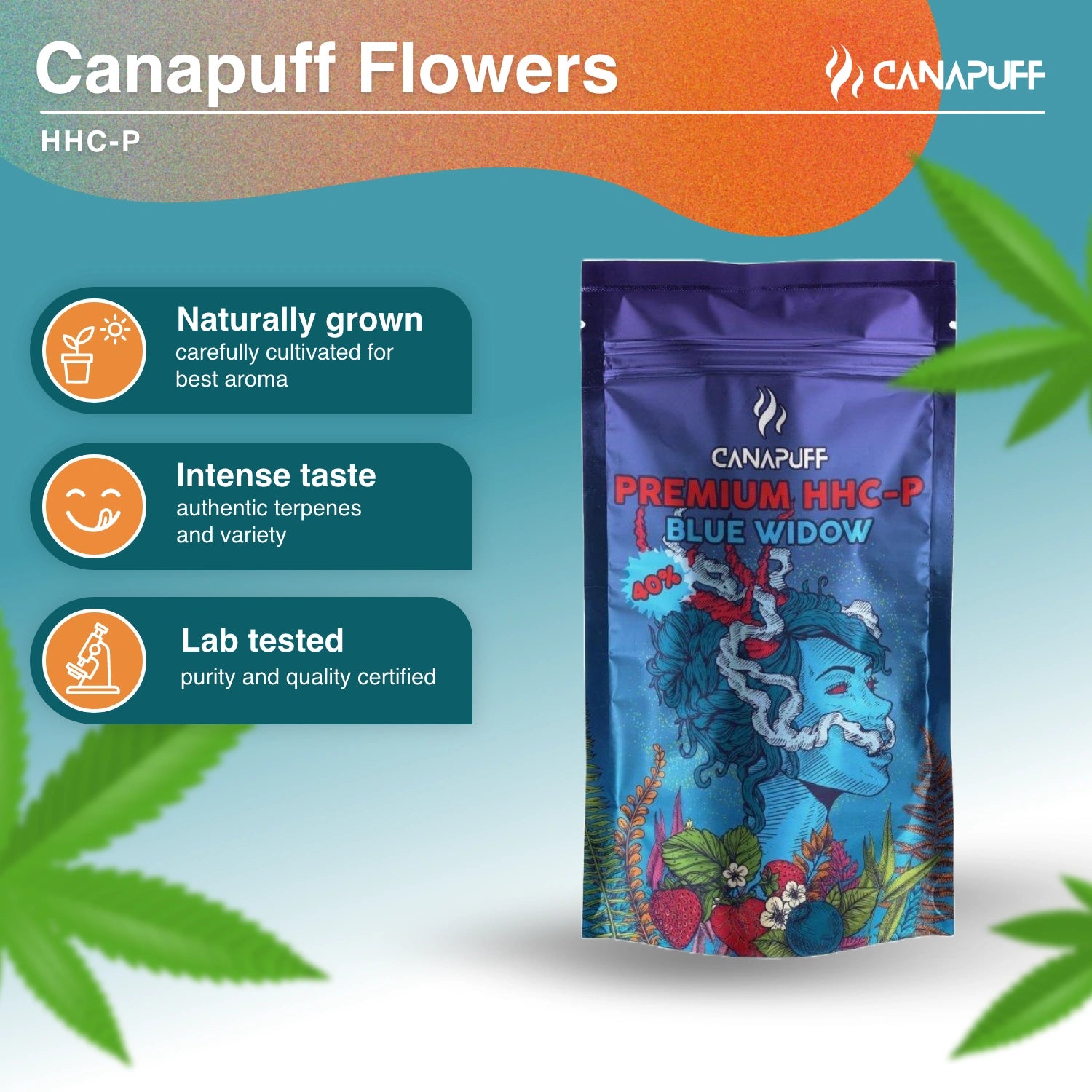 BLUE WIDOW 40% - Premium HHC - P Flowers - CanaPuff