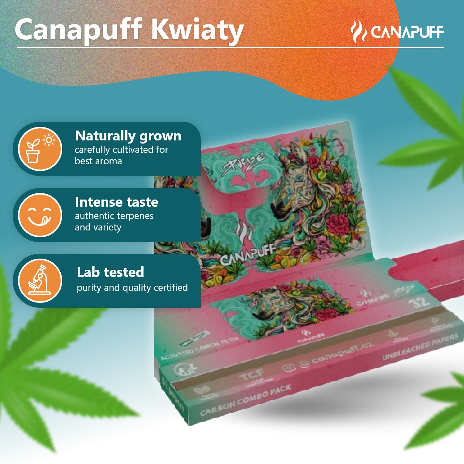 Canapuff Rolling Papers - Carbon Combo Pack - Unicorn Piss
