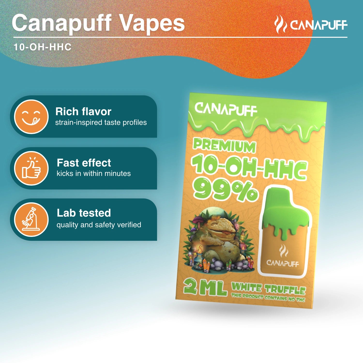 White Truffle 99% 10-OH-HHC - Vaporizador - 2ml - Canapuff