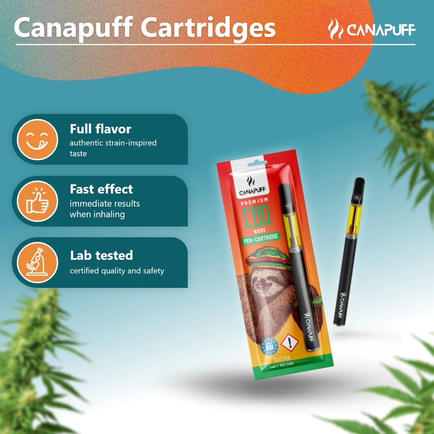 Canapuff - Rest - CBD 95% - Pen+Cartucho