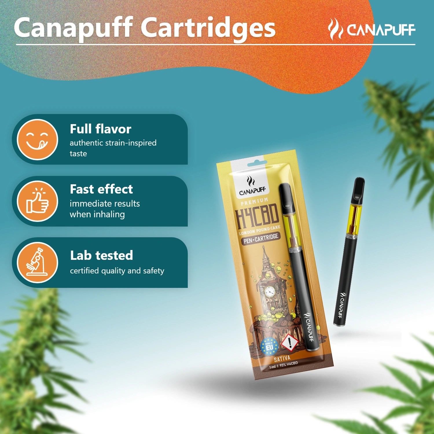 London Pound Cake - H4CBD 95% - Pen+Cartucho