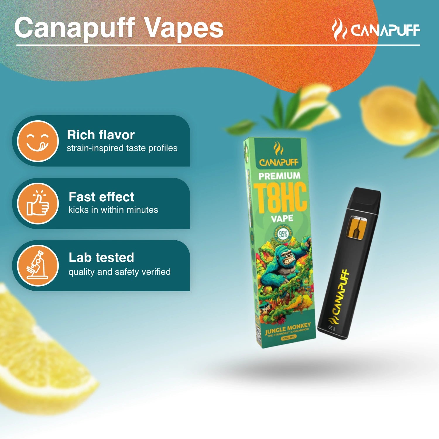 Jungle Monkey 95% T8HC - Vape - 1ml - Canapuff