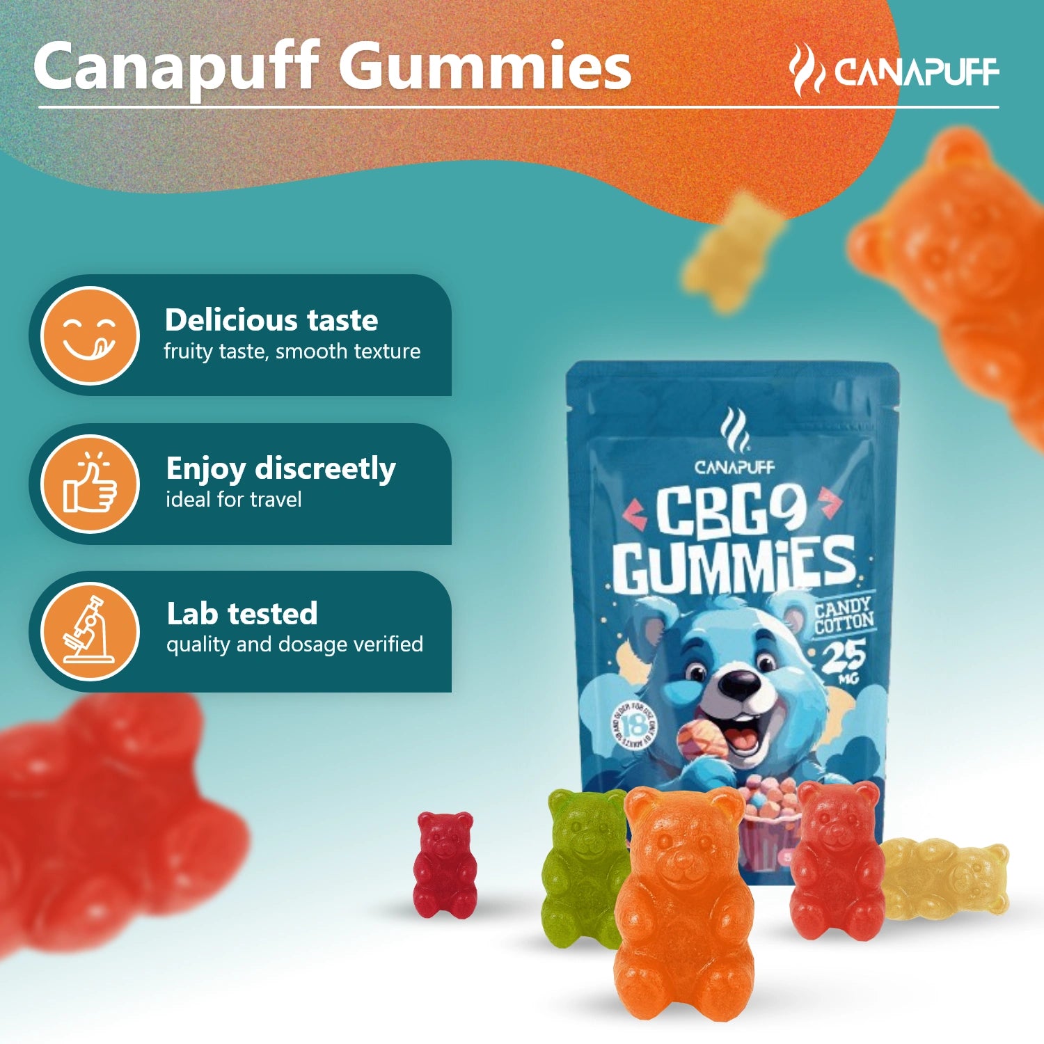 Canapuff - Gomas de CBG9 - Algodão Doce