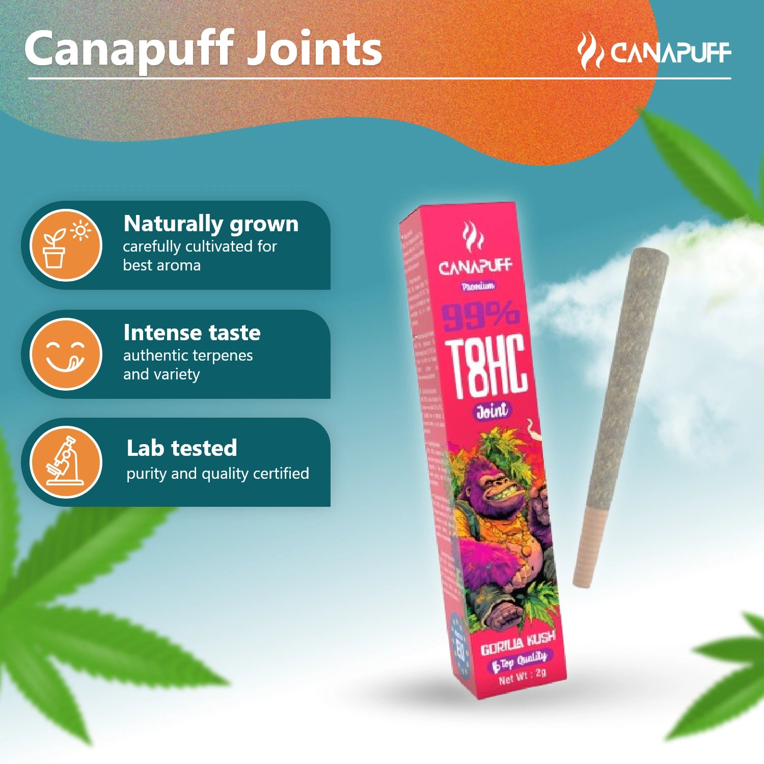 Gorilla Kush 99% T8HC - Joint 2g - Canapuff