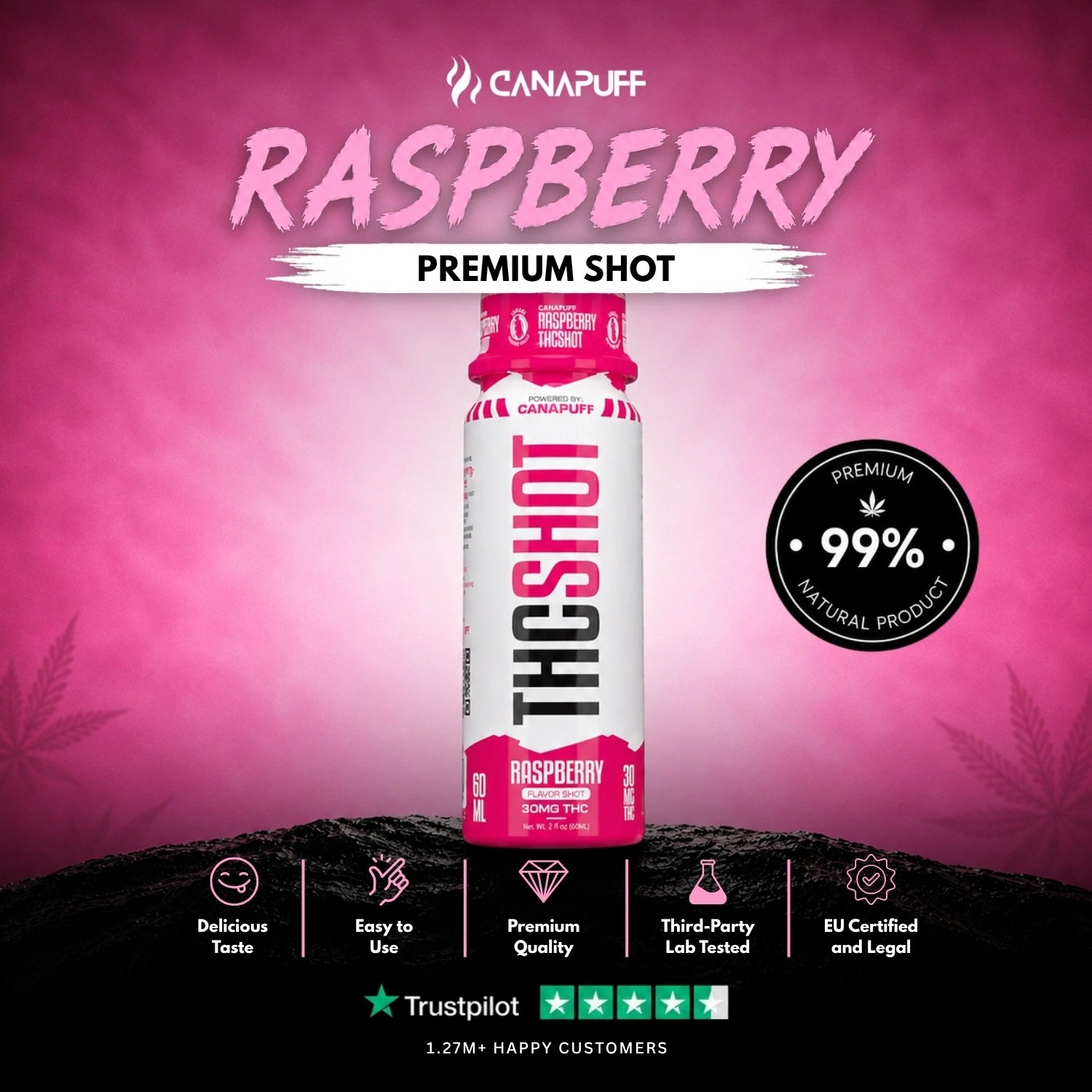 THC Shot Framboesa 60 ml