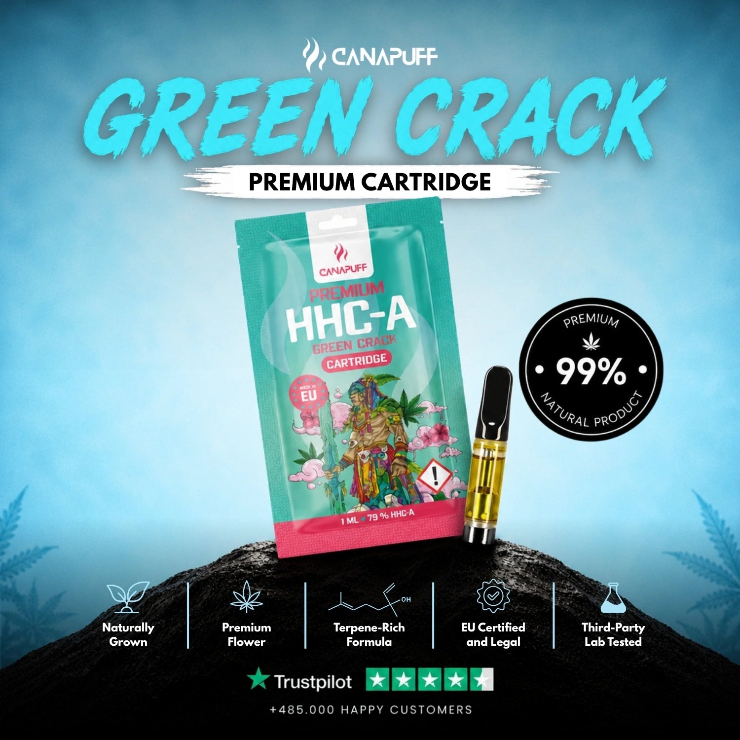 HHC-A Cartucho Green Crack 79%
