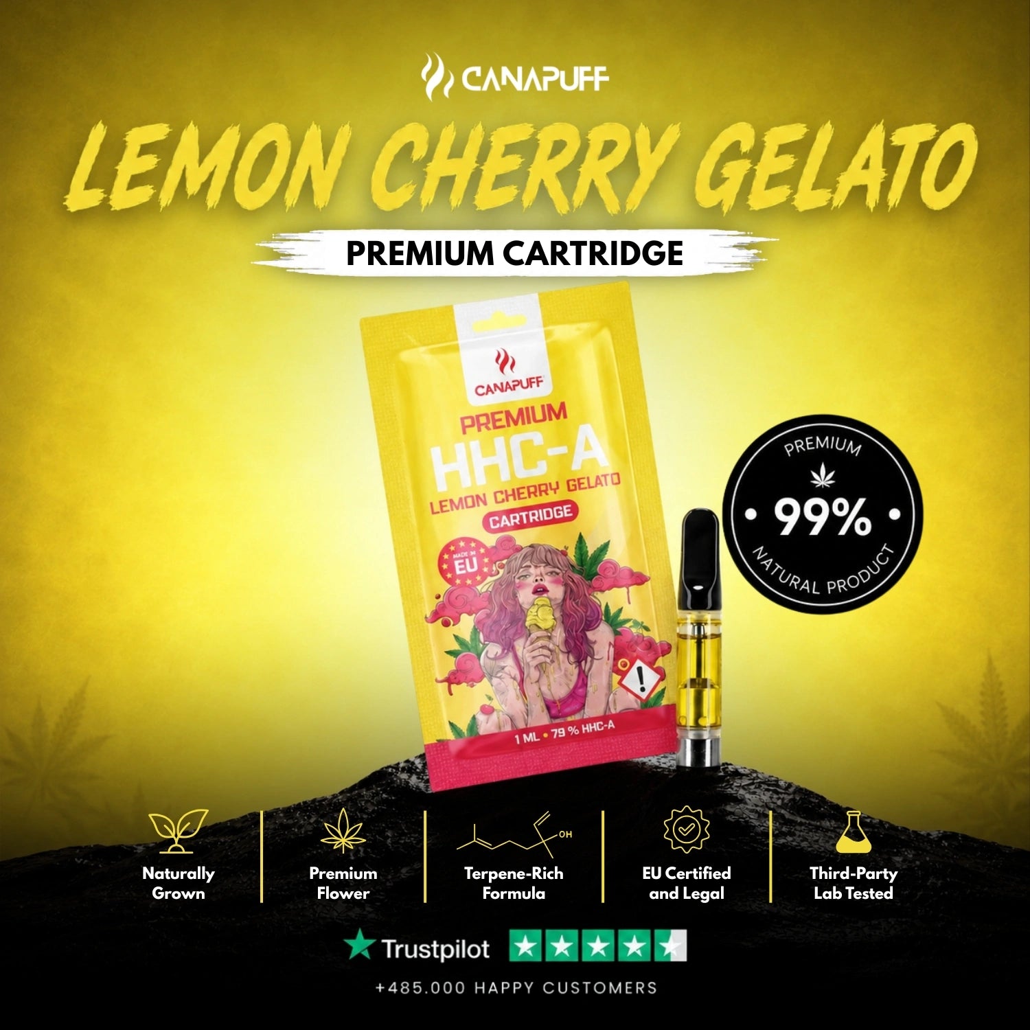 HHC-A Cartucho Lemon Cherry Gelato 79%