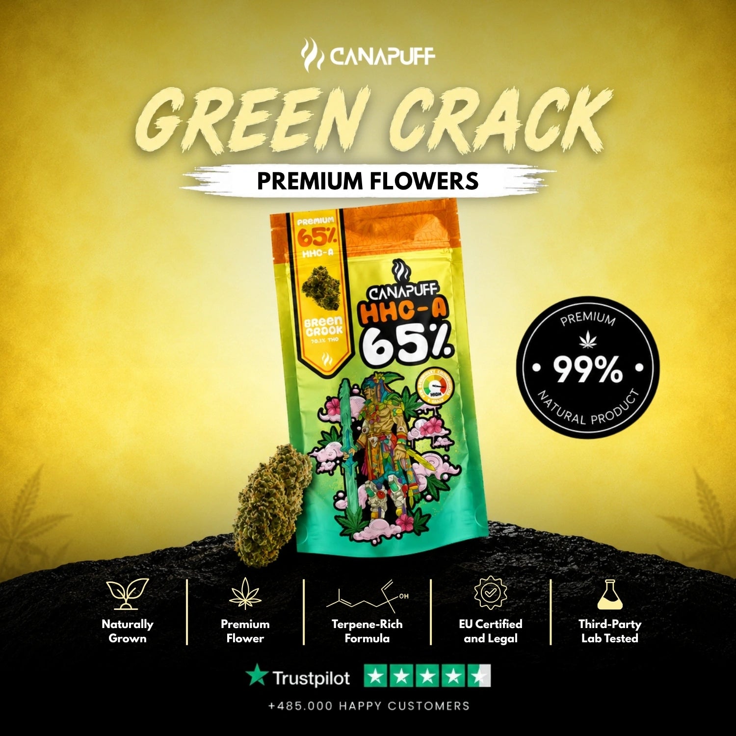 HHC-A Flores Green Crack 65%