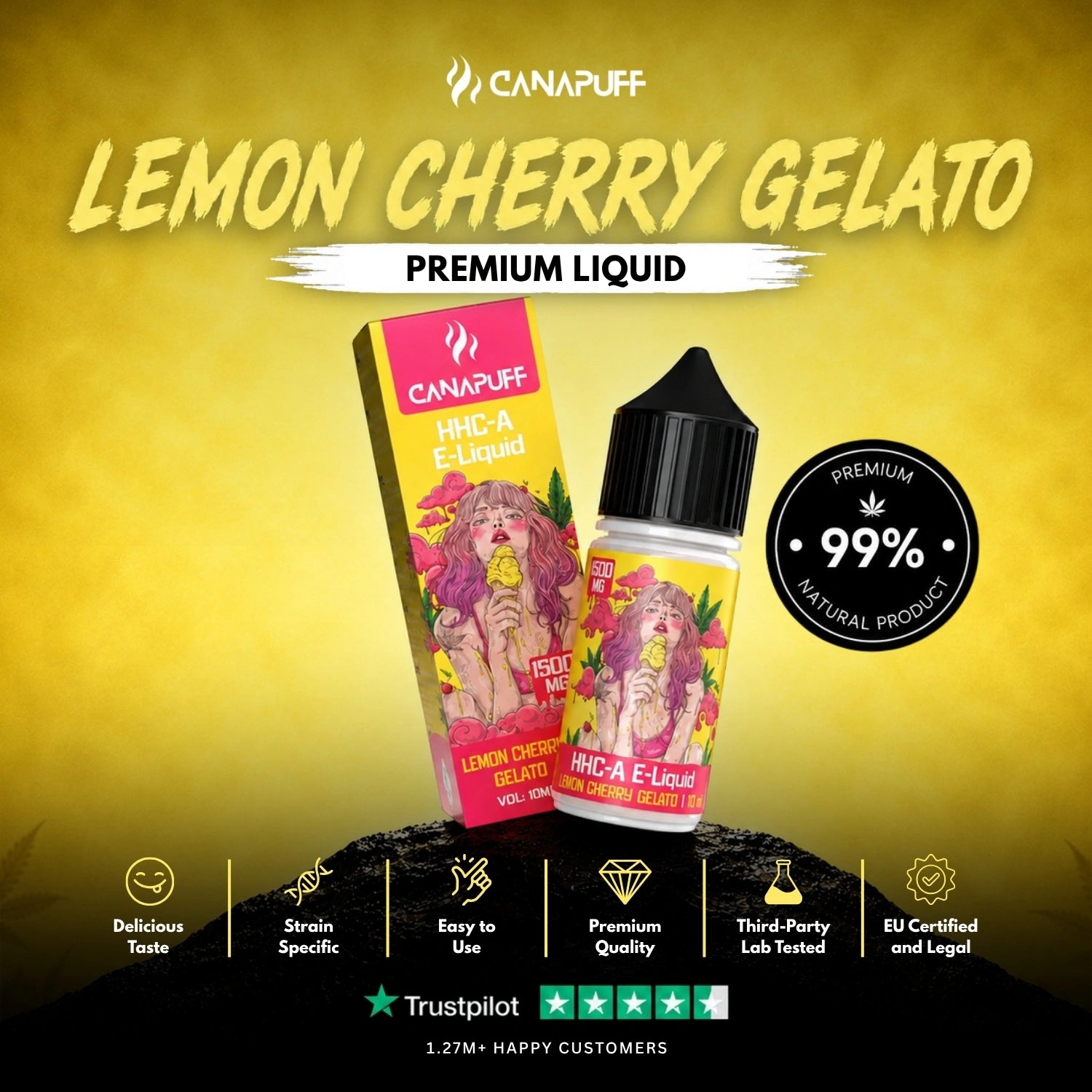 HHC-A Liquid Lemon Cherry Gelato 1.500mg
