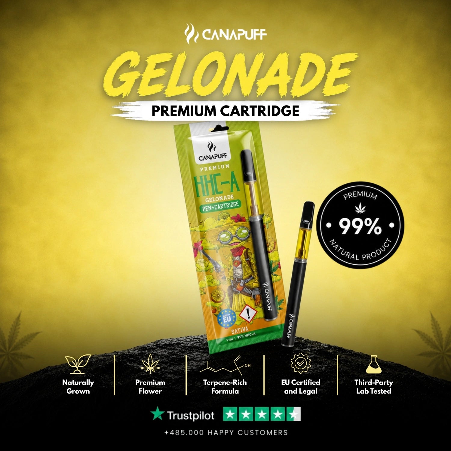 HHC-A Pen+Cartucho Gelonade 95%