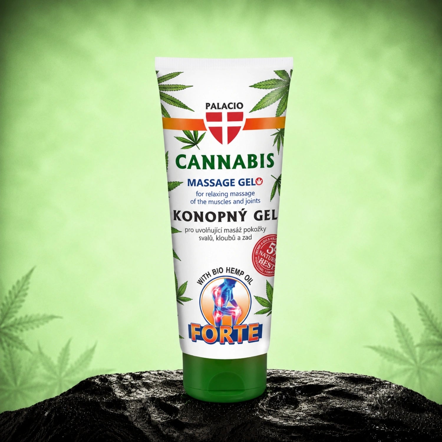 Gel de Massagem de Cânhamo Forte 200ml - Palacio