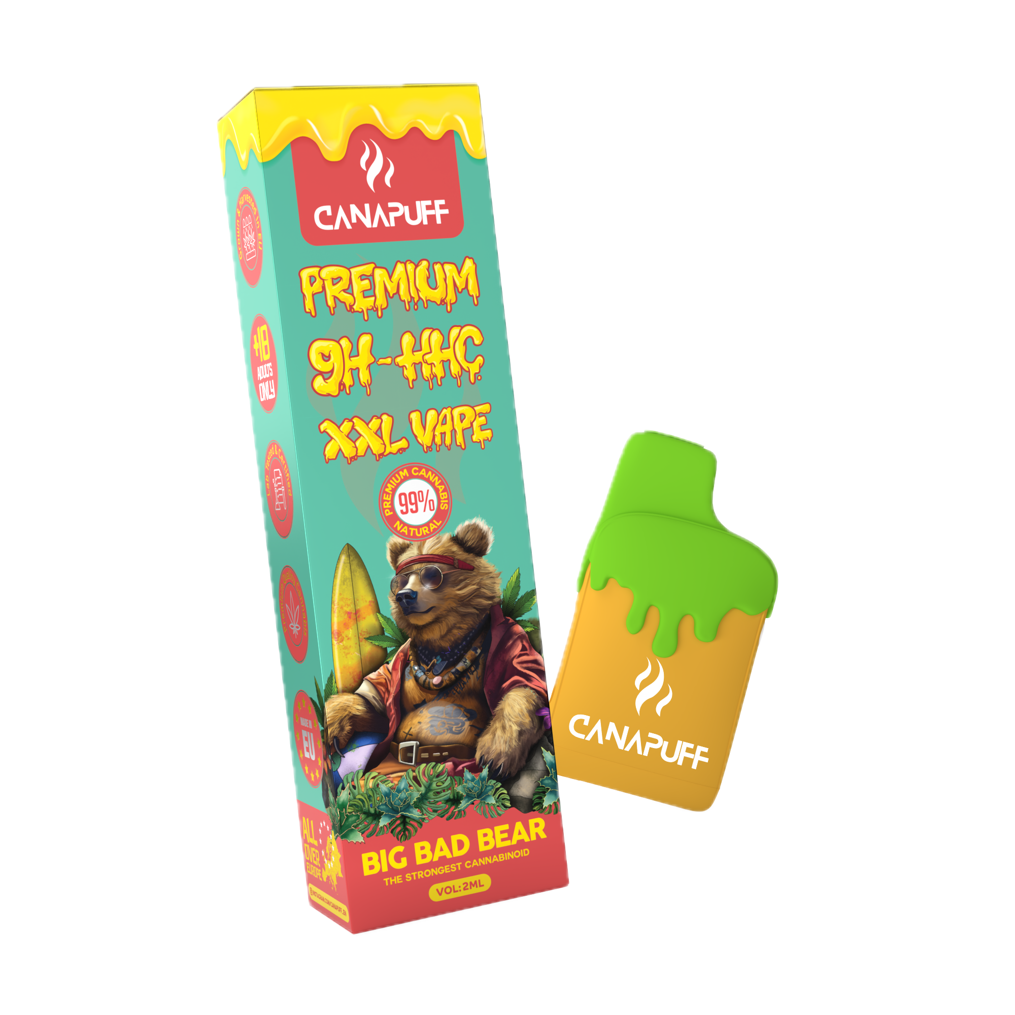 9H-HHC XXL Vape Big Bad Bear 99% 2ml