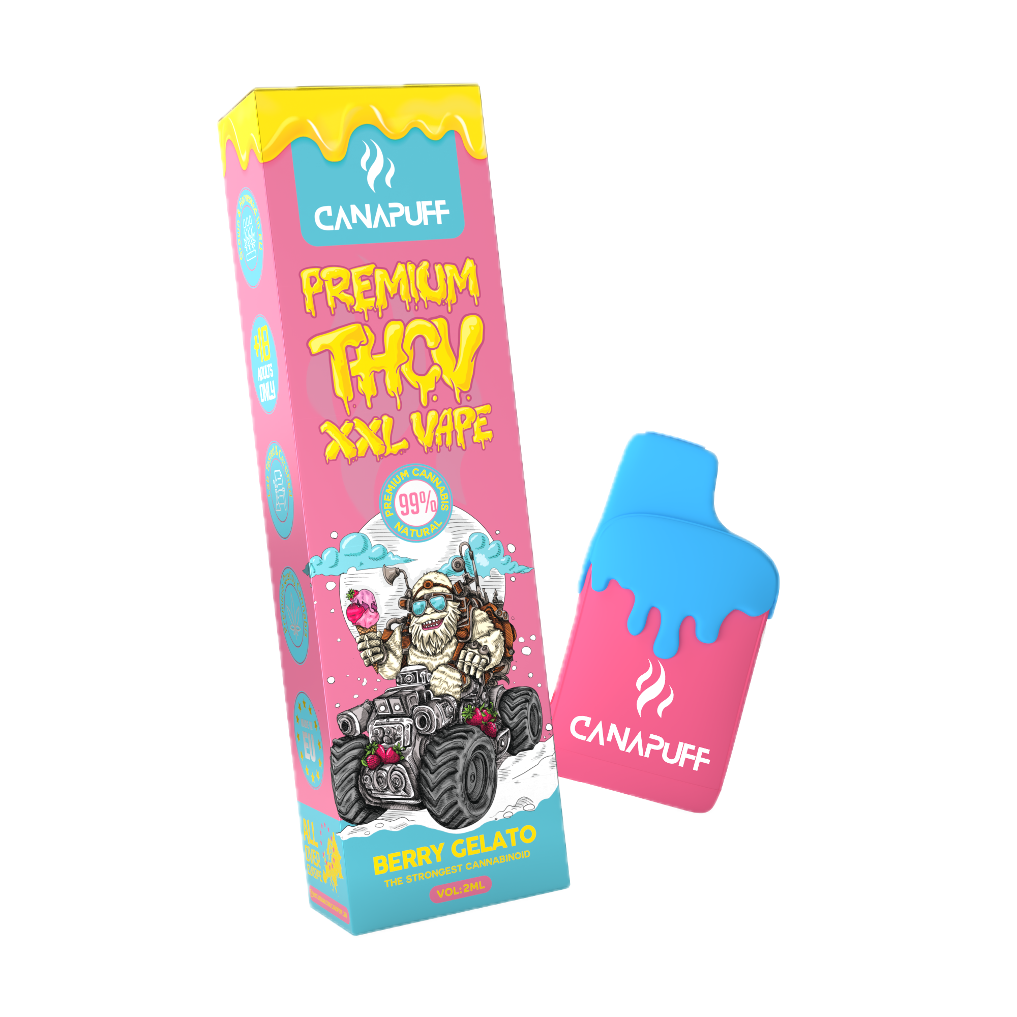 THCv Vape Berry Gelato 99% 2ml
