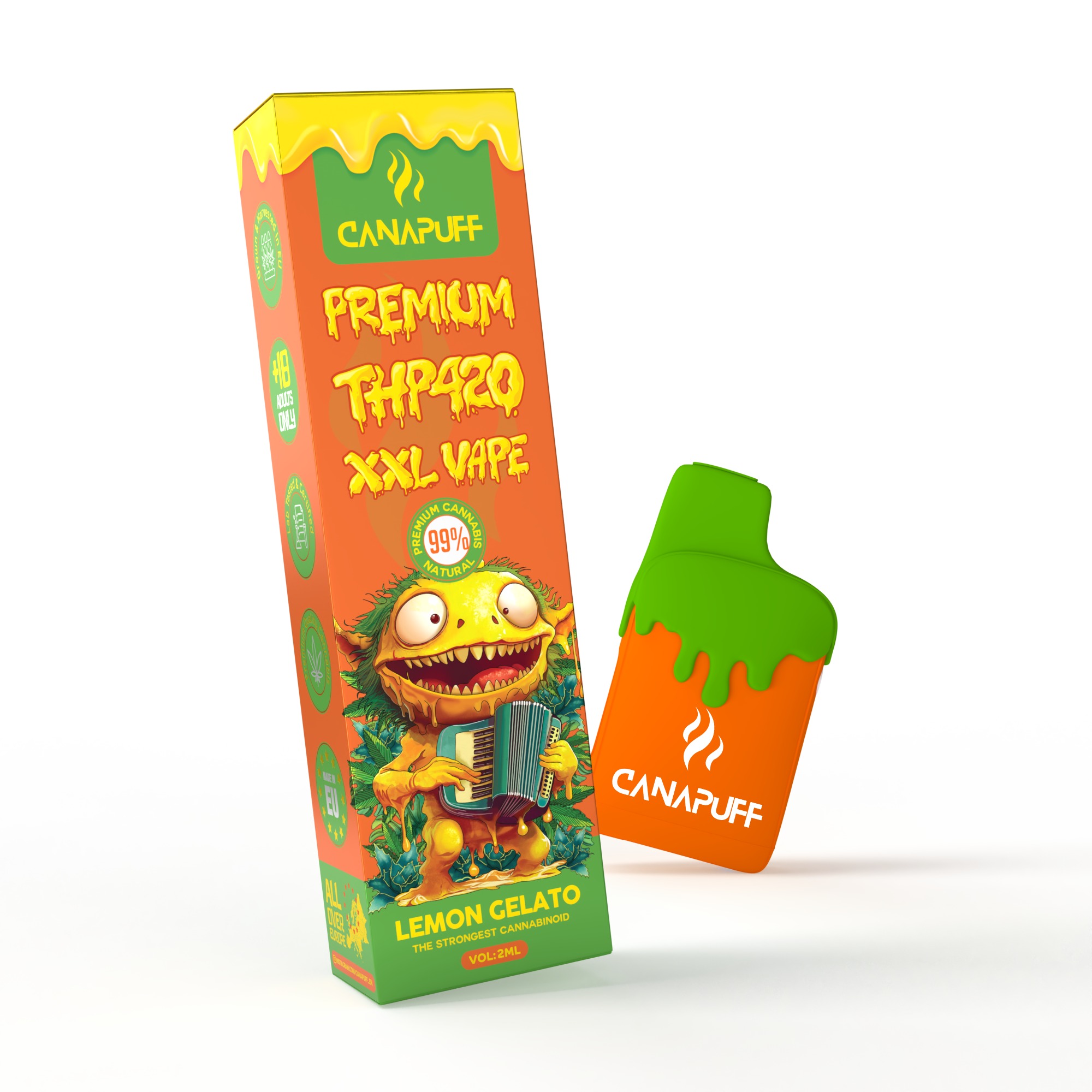 THP420 Vape Lemon Gelato 99% 2ml