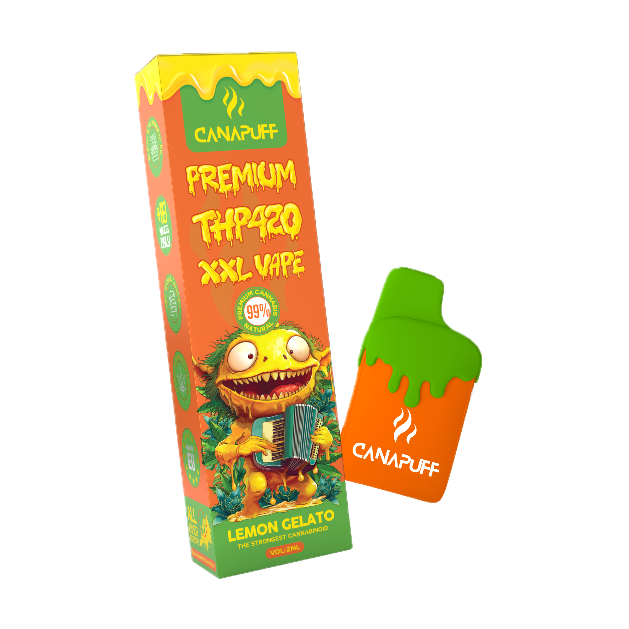 THP420 Vape Lemon Gelato 99% 2ml