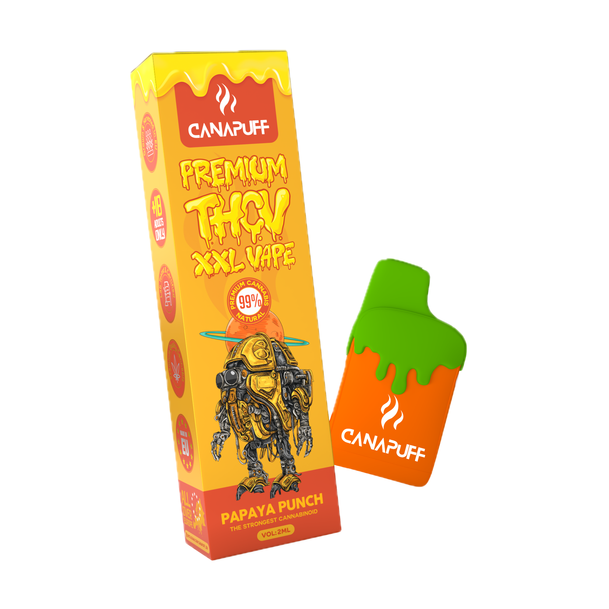 THCv Vape Papaya Punch 99% 2ml