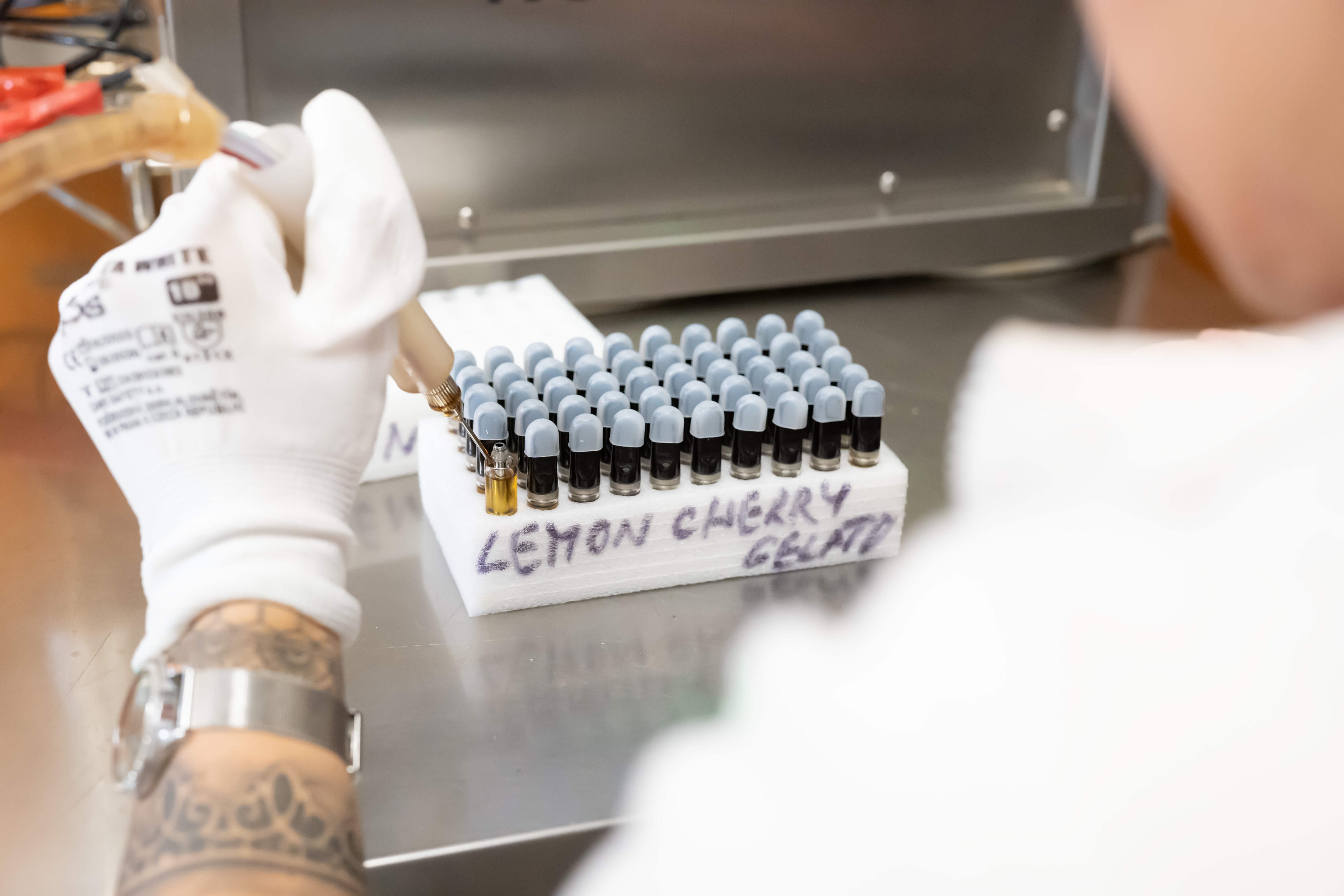 Labor testint cannabinoids close up