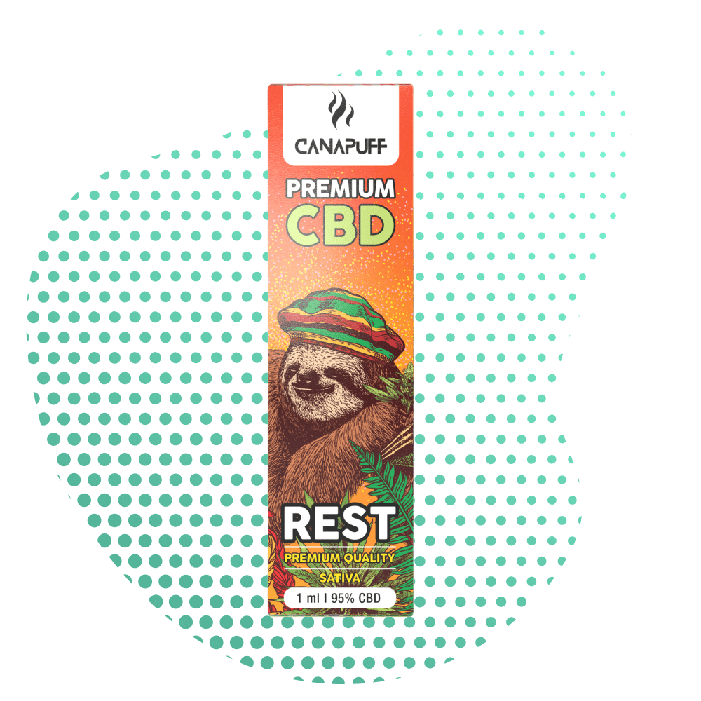 Canapuff Premium CBD Rest vape, sloth design