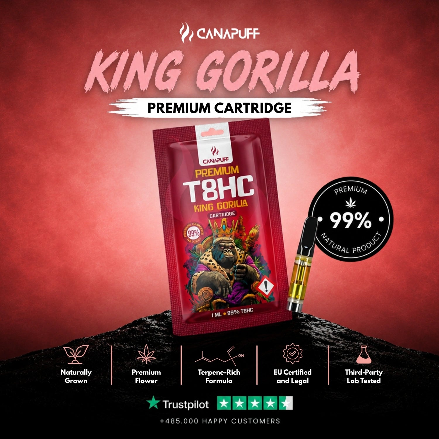 Cartucho T8HC King Gorilla 99%