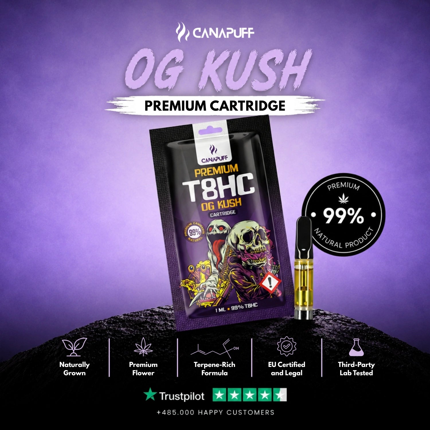 Cartucho T8HC OG Kush 99%