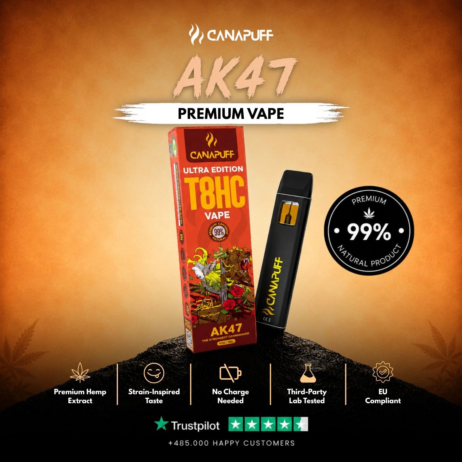 Vape T8HC AK47 Ultra Edition 99% 1ml