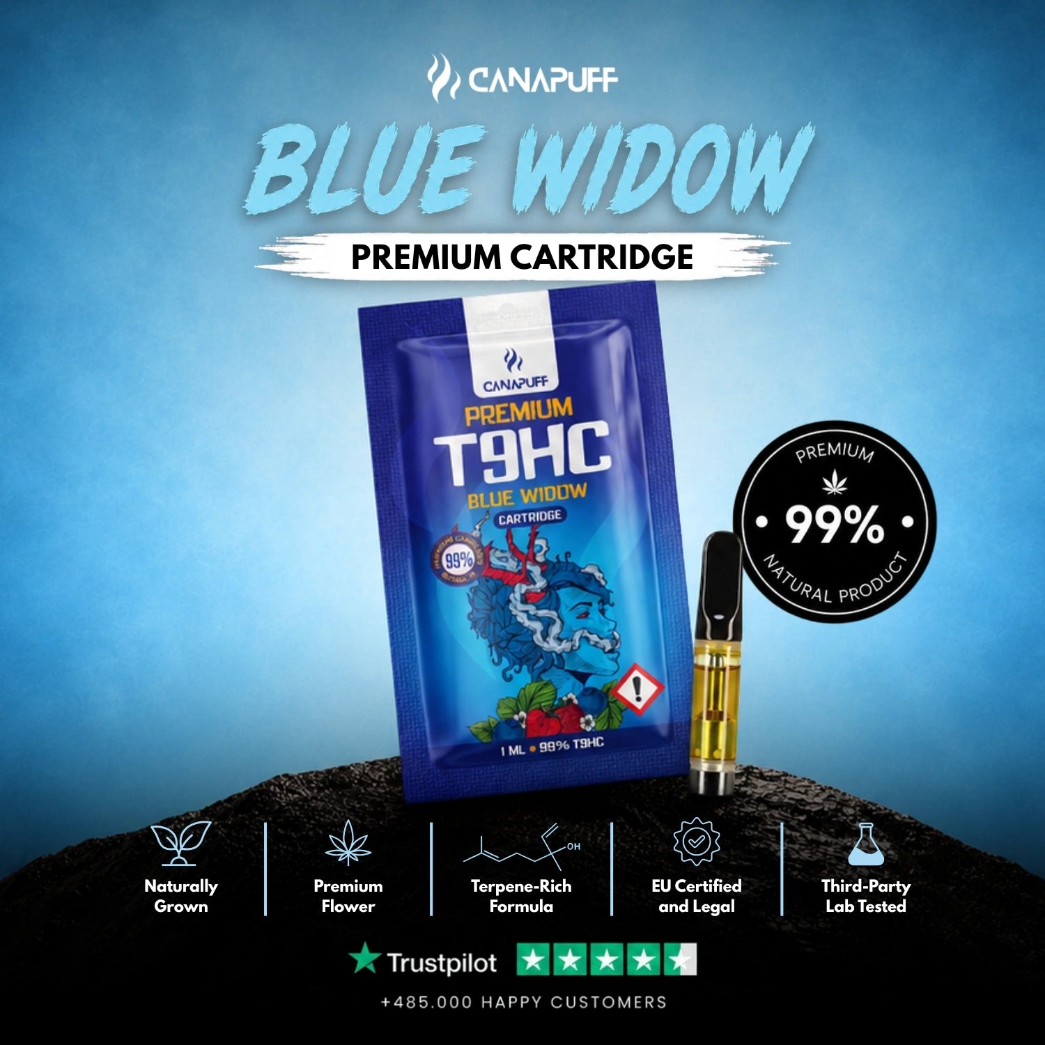 Cartucho T9HC Blue Widow 99%