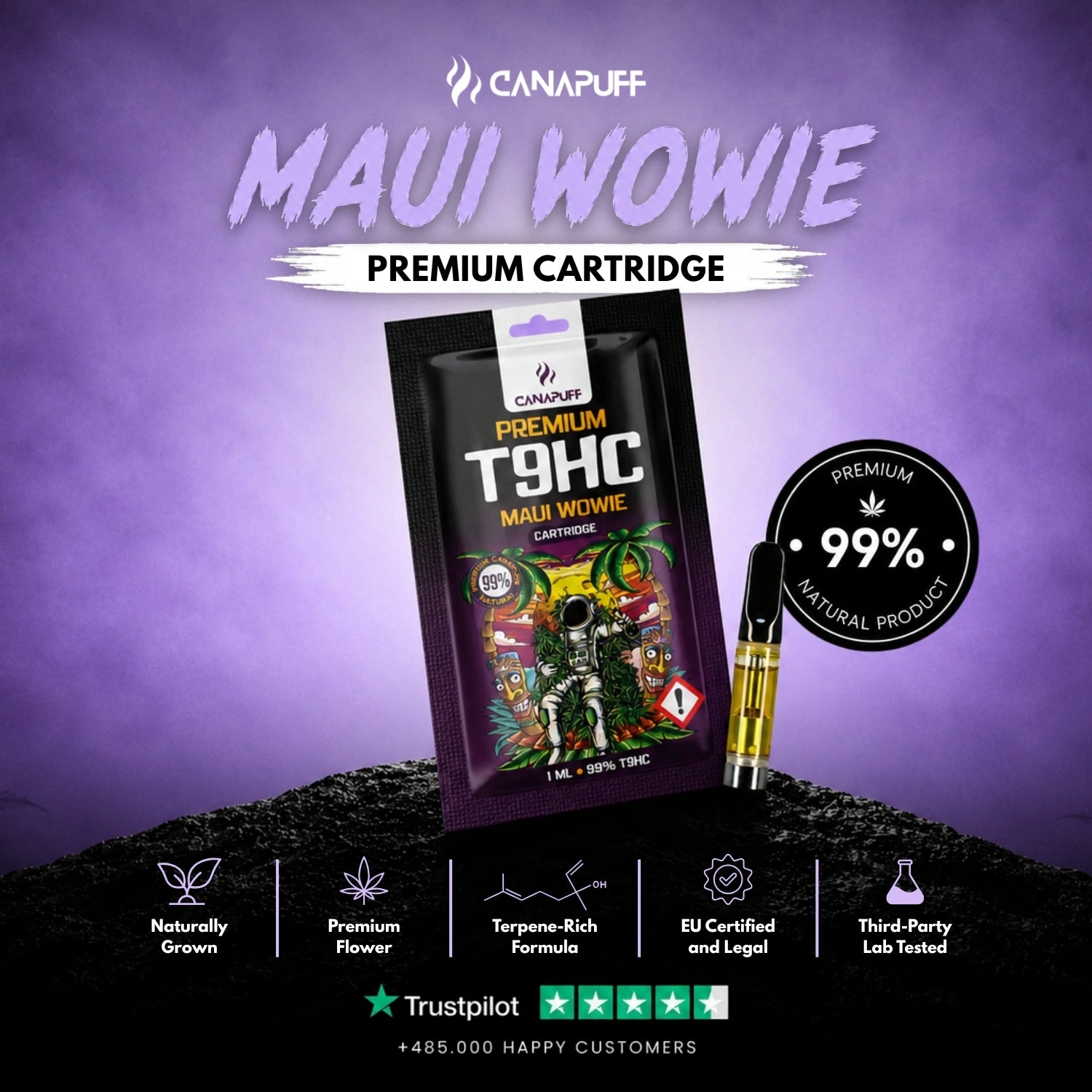 Cartucho T9HC Maui Wowie 99%