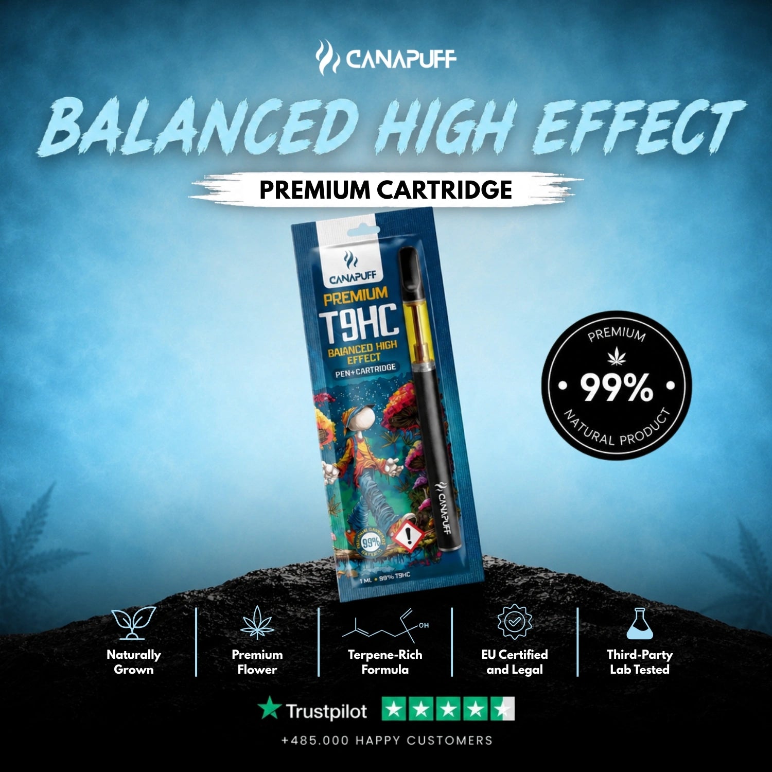 T9HC Pen + Cartucho Balanced 99%