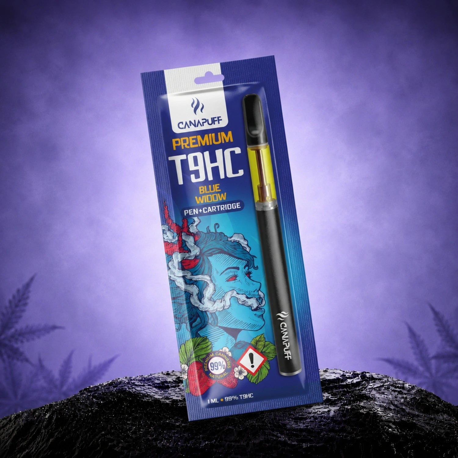 T9HC Caneta+Cartucho Blue Widow 99%