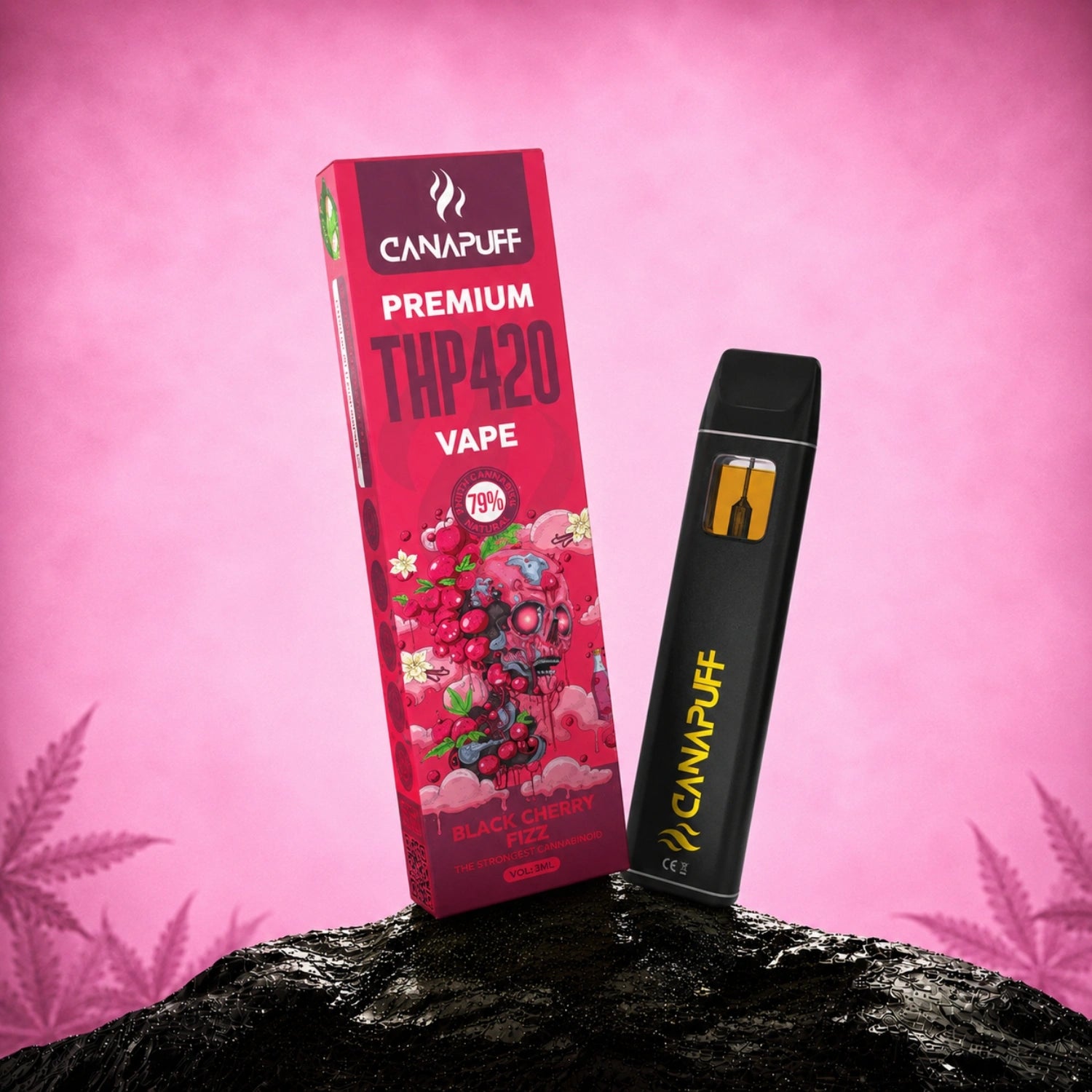 THP420 Vape Fizz de Cereja Negra 79% 1 ml