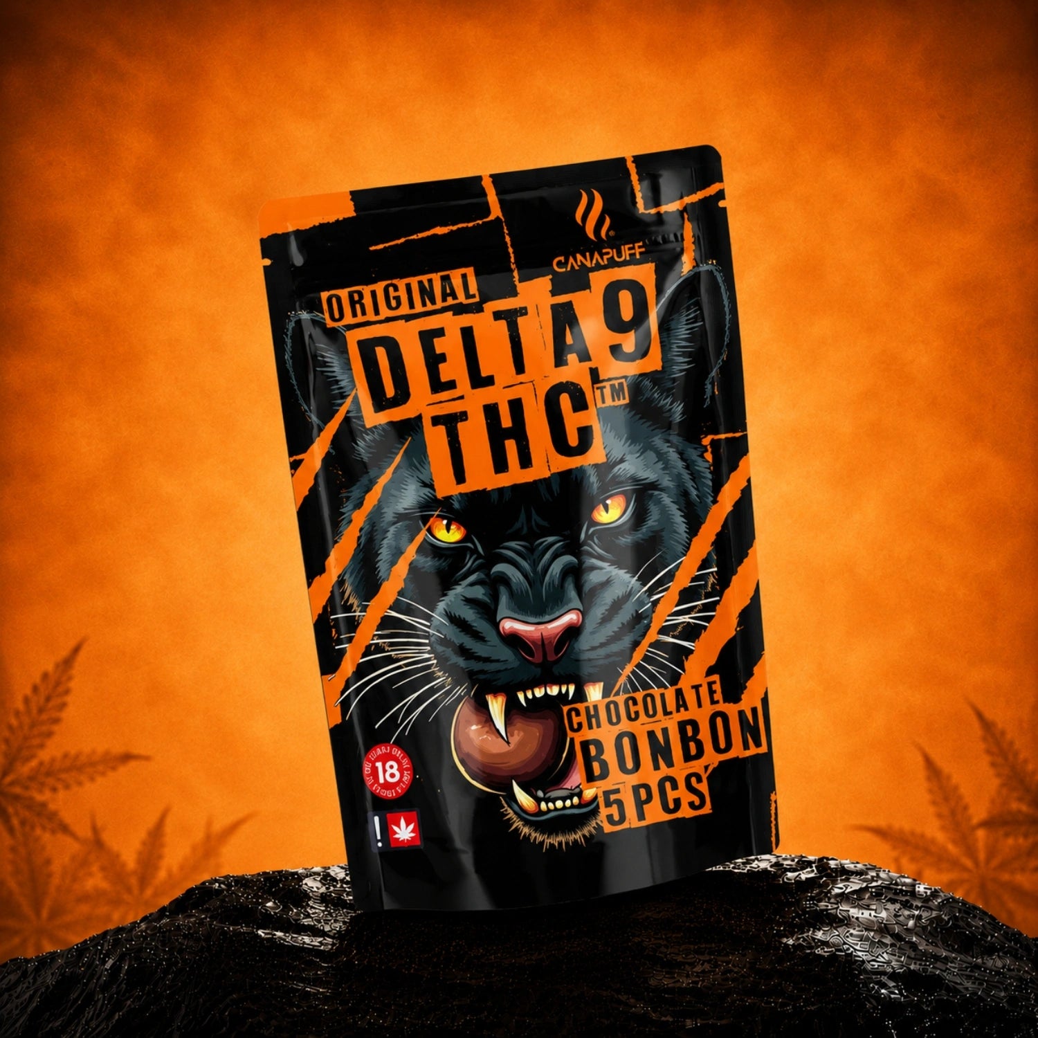 Bombom de chocolate com THC Delta-9