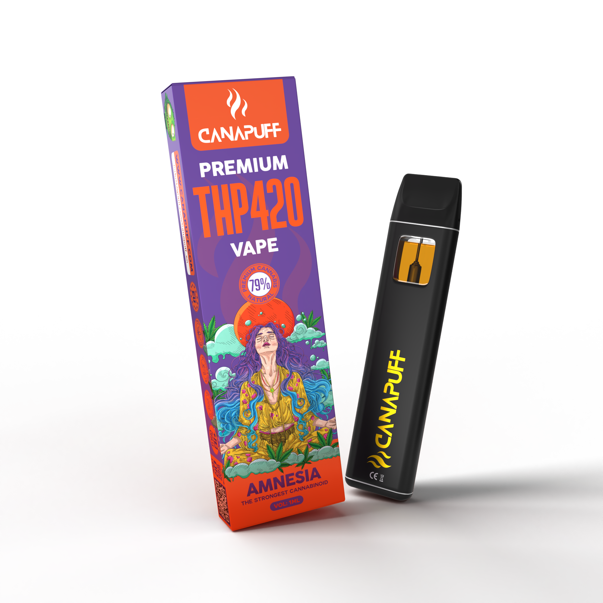 Amnesia 79% THP420 - CanaPuff - Vape - 1ml-Canapuff