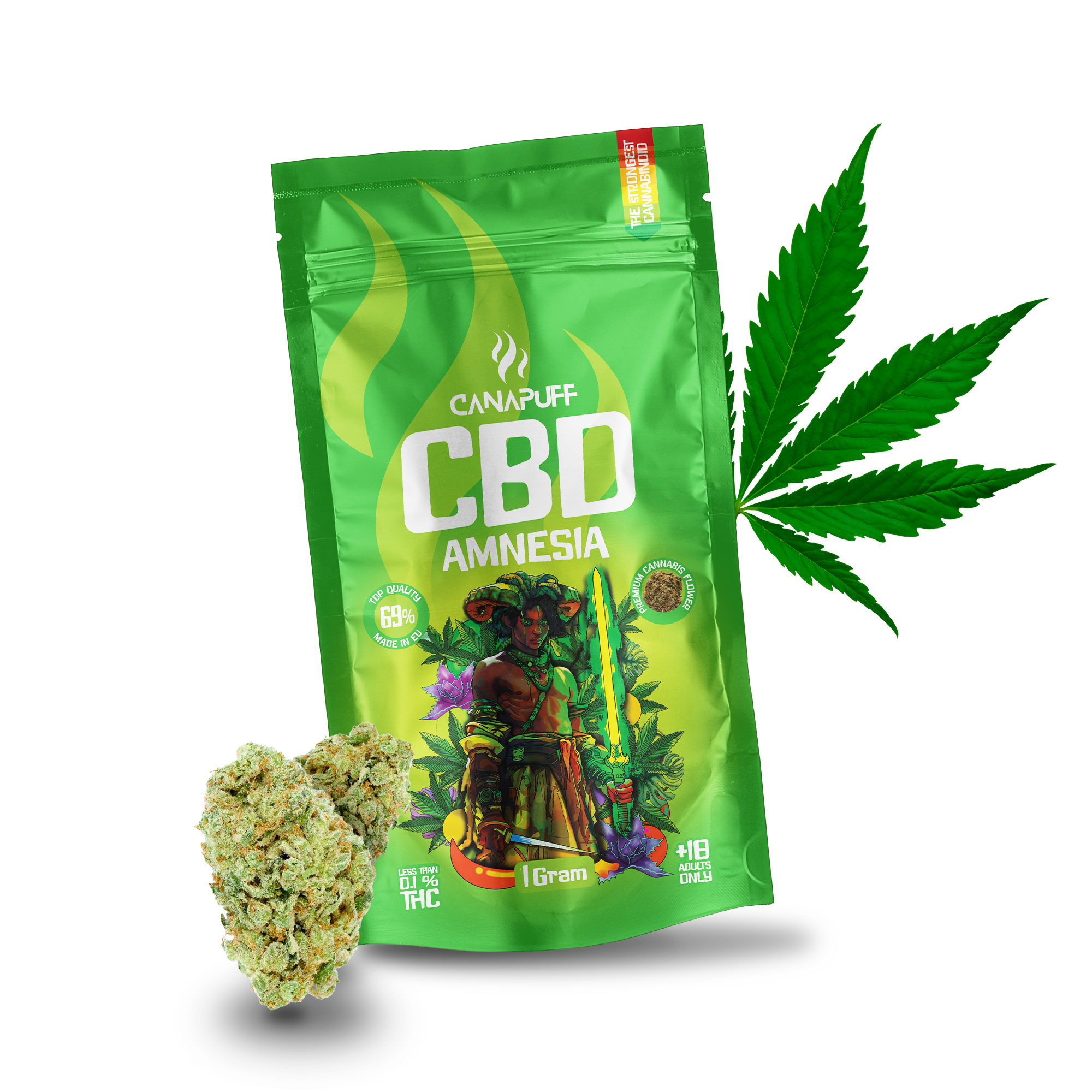 Canapuff - Amnésia 69% - Flores de CBD