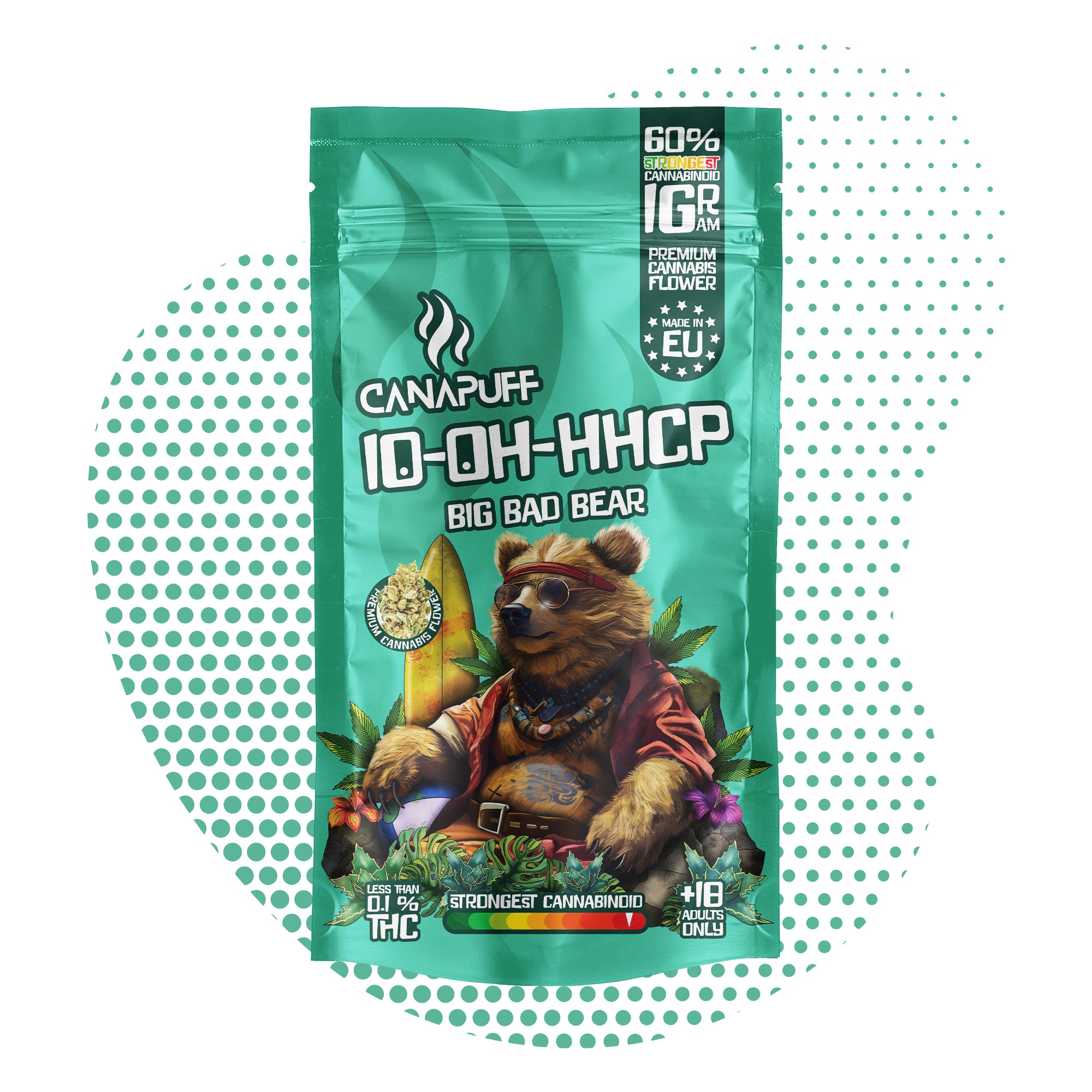 Canapuff - Big Bad Bear 60% - Flores 10-OH-HHCP
