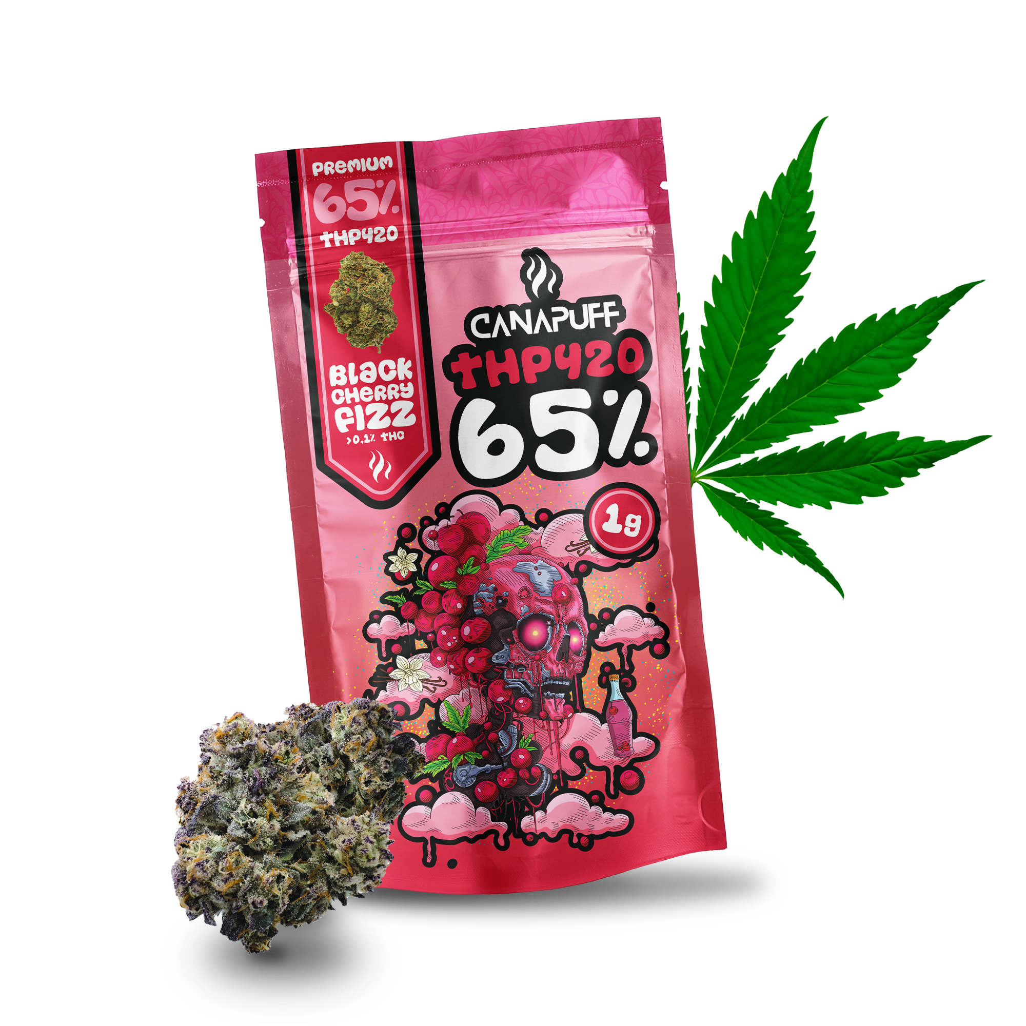 Canapuff - Black Cherry Fizz 65% - THP420 Flores