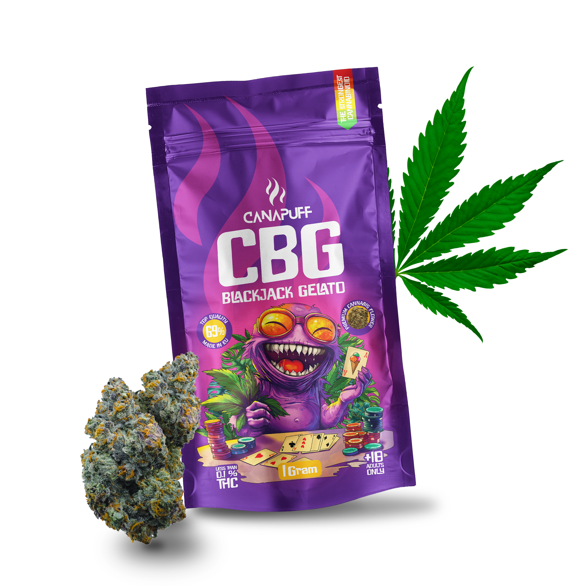 Canapuff - Gelato Blackjack 69% - Flores CBG