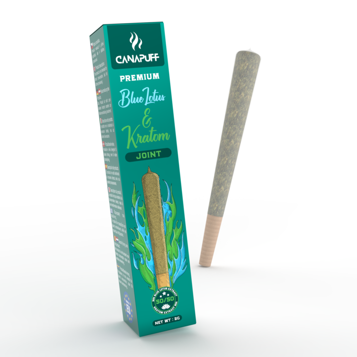 Canapuff Blue Lotus+Kratom - Pré-enrolado 2g
